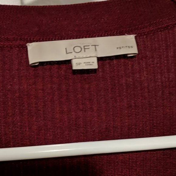 Loft Maroon button up cardigan - Picture 2 of 4